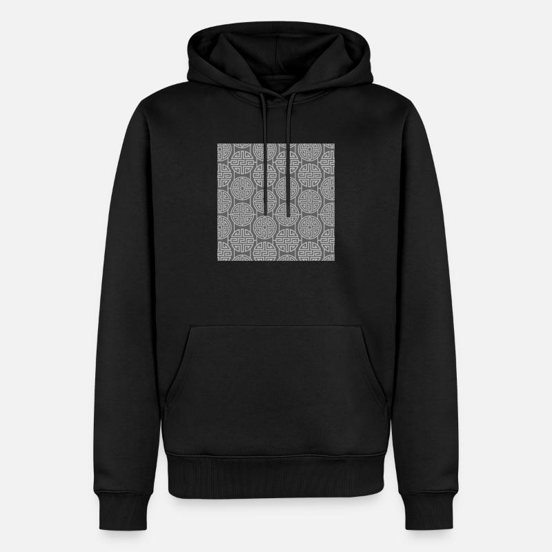 Chinesisches Muster - Männer Premium Bio Hoodie - Schwarz