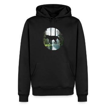 Sea Water Beach - Men’s Premium Organic Hoodie - black - Front - Nico (187cm)
