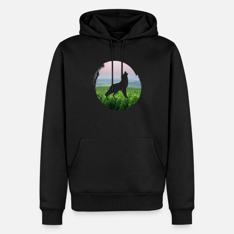Plage d’eau de mer - Sweat à capuche Premium bio Homme - noir