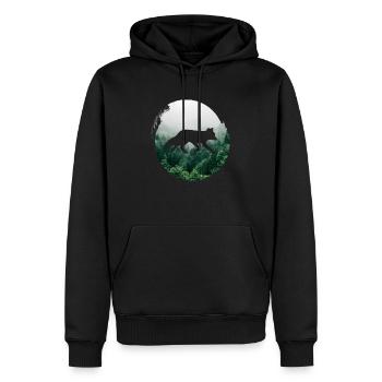 Sea Water Beach - Men’s Premium Organic Hoodie - black - Front - Nico (187cm)