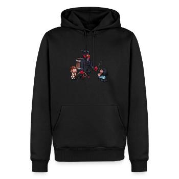 Krampus bestraft Kinder - Männer Premium Bio Hoodie - Schwarz - Vorne - Nico (187cm)