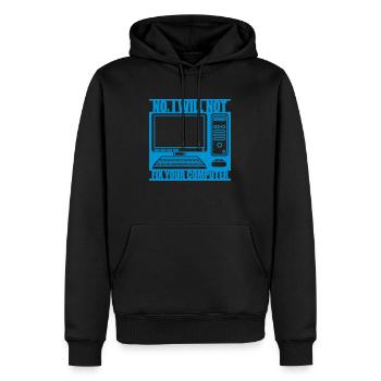 Ne pas réparer votre ordinateur - Sweat à capuche Premium bio Homme - noir - Devant - Nico (187cm)