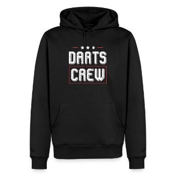 Darts Crew - Men’s Premium Organic Hoodie - black - Front - Nico (187cm)