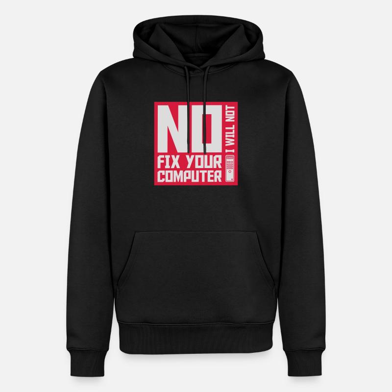 not fix your computer - Männer Premium Bio Hoodie - Schwarz