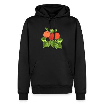 Äpfel - Männer Premium Bio Hoodie - Schwarz - Vorne - Nico (187cm)