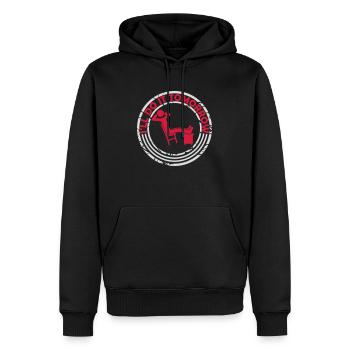 do it tomorrow quote - Men’s Premium Organic Hoodie - black - Front - Nico (187cm)