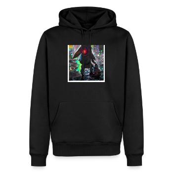 Serie: Distopia of Christmas - Männer Premium Bio Hoodie - Schwarz - Vorne - Nico (187cm)