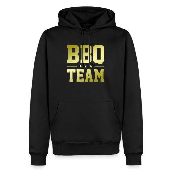Bbq Team - Männer Premium Bio Hoodie - Schwarz - Vorne - Nico (187cm)