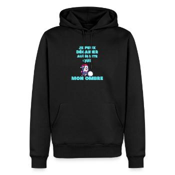 Bataille de boule de neige - Sweat à capuche Premium bio Homme - noir - Devant - Nico (187cm)