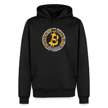 crypto is for virgins - Männer Premium Bio Hoodie - Schwarz - Vorne - Nico (187cm)
