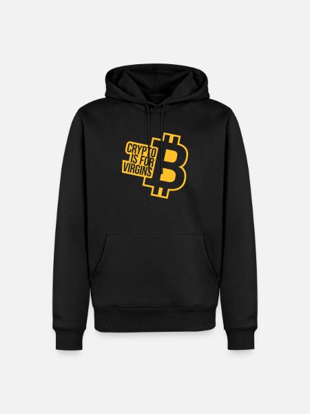 crypto is for virgins - Men’s Premium Organic Hoodie - black
