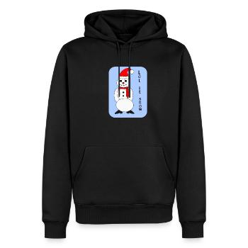 Let it snow - Männer Premium Bio Hoodie - Schwarz - Vorne - Nico (187cm)