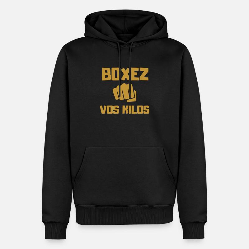 BOXEZ VOS KILOS - Sweat à capuche Premium bio Homme - noir