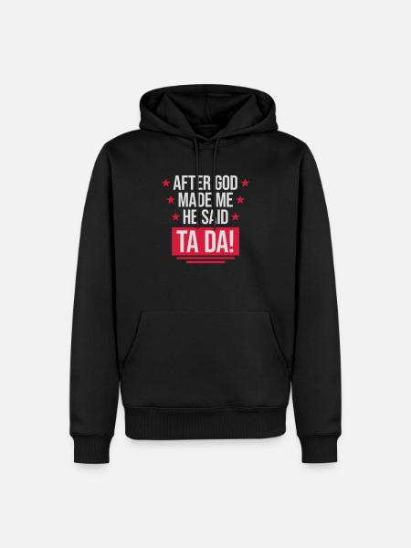 after god made me - Men’s Premium Organic Hoodie - black