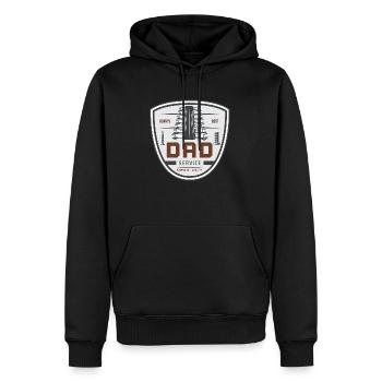 Dad service - Men’s Premium Organic Hoodie - black - Front - Nico (187cm)