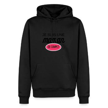 cadeau pour les mamans - Sweat à capuche Premium bio Homme - noir - Devant - Nico (187cm)