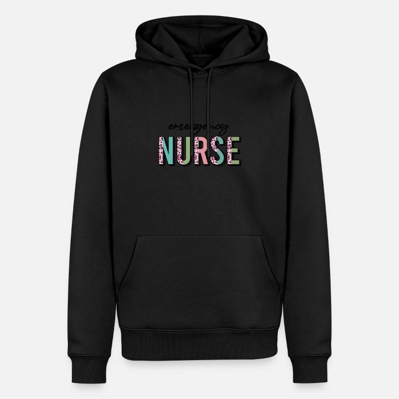 Notfallschwester - Männer Premium Bio Hoodie - Schwarz