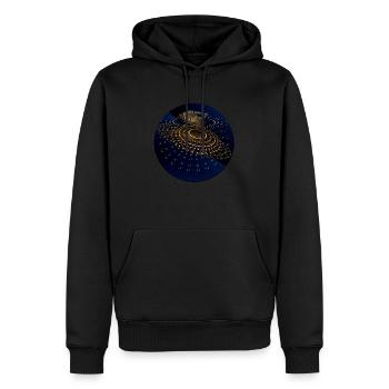 Some circle - Sweat à capuche Premium bio Homme - noir - Devant - Nico (187cm)