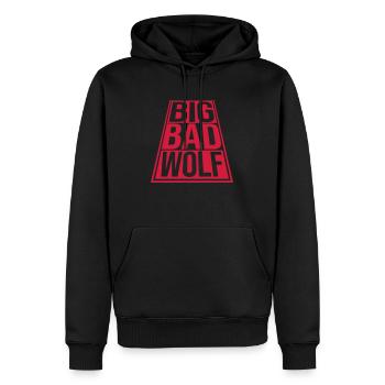 Citation du Grand Méchant Loup - Sweat à capuche Premium bio Homme - noir - Devant - Nico (187cm)