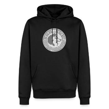 Citation du Grand Méchant Loup - Sweat à capuche Premium bio Homme - noir - Devant - Nico (187cm)
