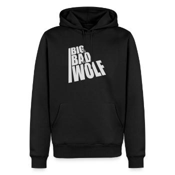 Citation du Grand Méchant Loup - Sweat à capuche Premium bio Homme - noir - Devant - Nico (187cm)