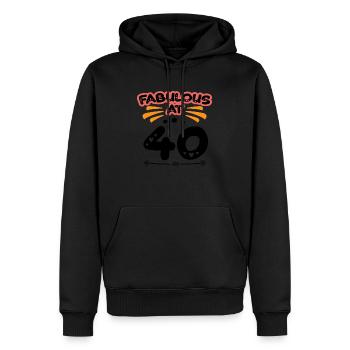 Fabulous At 40 - Männer Premium Bio Hoodie - Schwarz - Vorne - Nico (187cm)