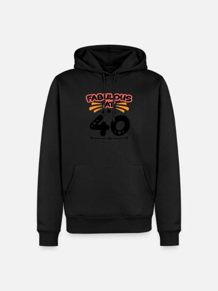 Fabulous At 40 - Men’s Premium Organic Hoodie - black