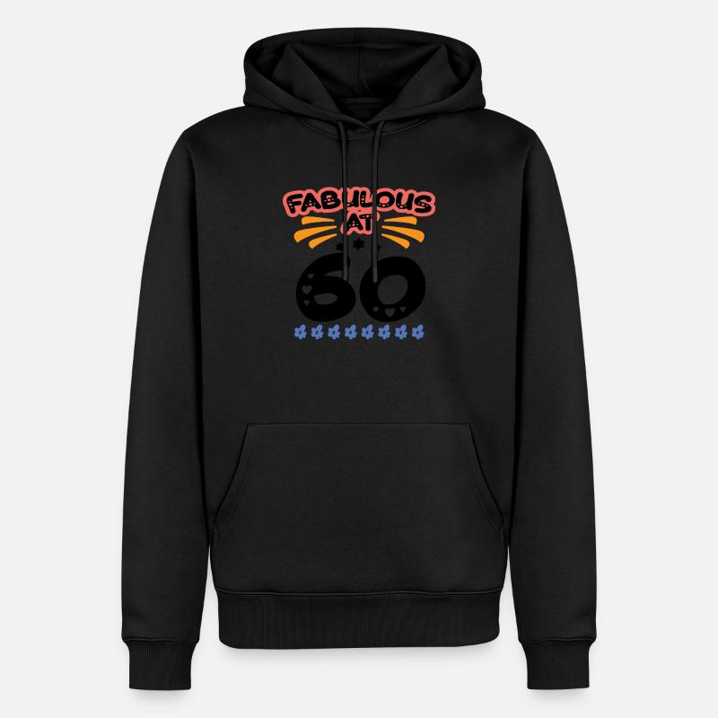 Fabuleux à 60 ans - Sweat à capuche Premium bio Homme - noir