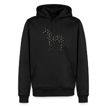 Pferd - Männer Premium Bio Hoodie - Schwarz - Vorne - Nico (187cm)