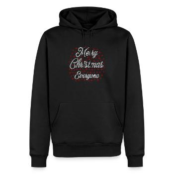 Merry Christmas Everyone - Men’s Premium Organic Hoodie - black - Front - Nico (187cm)