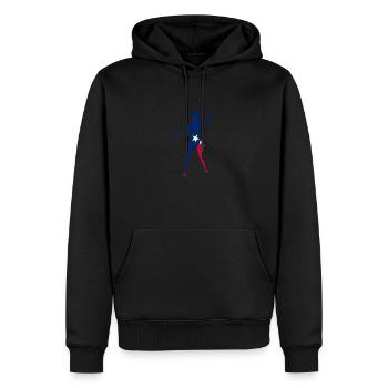 Texan Dancing Girl Silhouette - Männer Premium Bio Hoodie - Schwarz - Vorne - Nico (187cm)