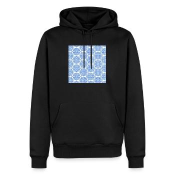 Chinesisches Muster - Männer Premium Bio Hoodie - Schwarz - Vorne - Nico (187cm)