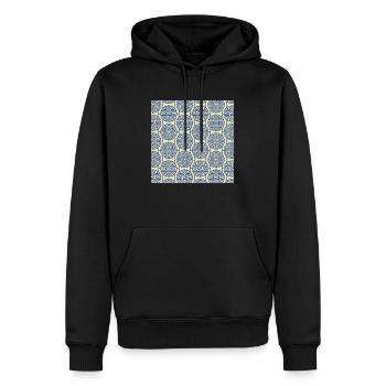 Chinesisches Muster - Männer Premium Bio Hoodie - Schwarz - Vorne - Nico (187cm)