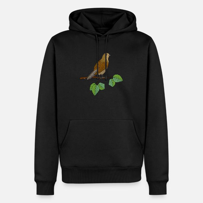 Oiseau - Sweat à capuche Premium bio Homme - noir