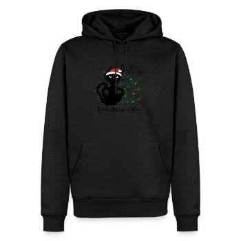 It´s Fine I´m Fine Everything Is Fine Weihnachten - Männer Premium Bio Hoodie - Schwarz - Vorne - Nico (187cm)