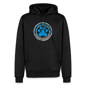Citation Apportez mon chien - Sweat à capuche Premium bio Homme - noir - Devant - Nico (187cm)