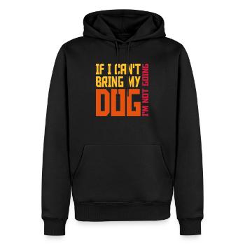 Citation Apportez mon chien - Sweat à capuche Premium bio Homme - noir - Devant - Nico (187cm)