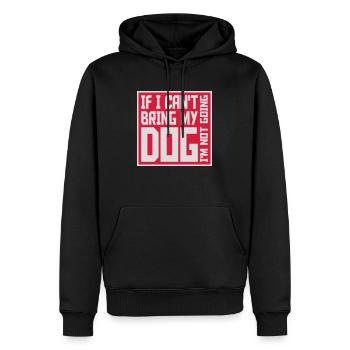 bring my dog quote - Men’s Premium Organic Hoodie - black - Front - Nico (187cm)