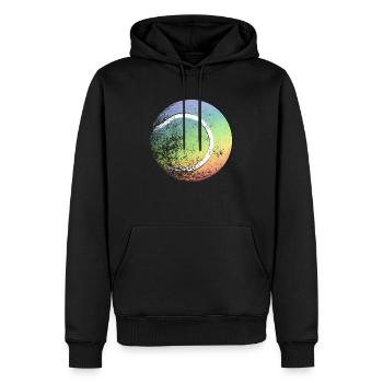 Tennis - Sweat à capuche Premium bio Homme - noir - Devant - Nico (187cm)