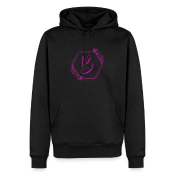 Point B - Men’s Premium Organic Hoodie - black - Front - Nico (187cm)