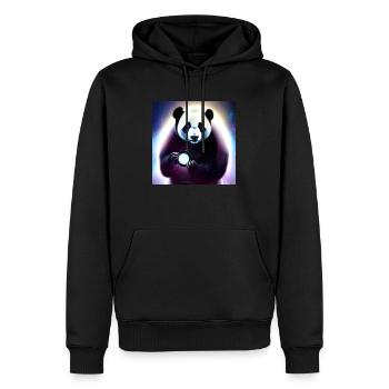 Un panda pour tous les cœurs - Sweat à capuche Premium bio Homme - noir - Devant - Nico (187cm)