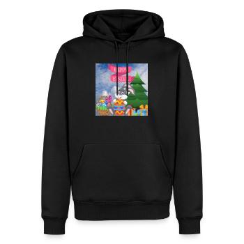 Frohe Weihnachten, Weihnachten - Männer Premium Bio Hoodie - Schwarz - Vorne - Nico (187cm)