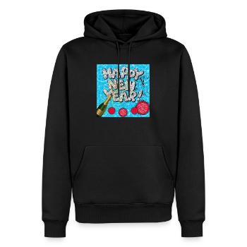 Frohes neues Jahr! - Männer Premium Bio Hoodie - Schwarz - Vorne - Nico (187cm)