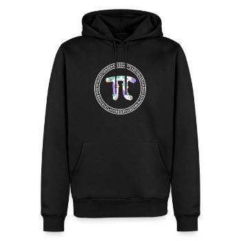 Pi aligné excentrique - Sweat à capuche Premium bio Homme - noir - Devant - Nico (187cm)