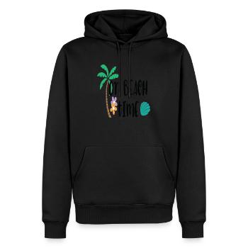 On Beach Time - Männer Premium Bio Hoodie - Schwarz - Vorne - Nico (187cm)
