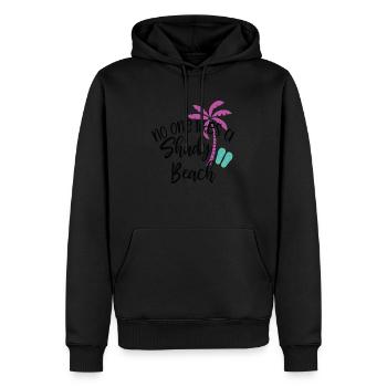 No one likes a Shady Beach - Männer Premium Bio Hoodie - Schwarz - Vorne - Nico (187cm)