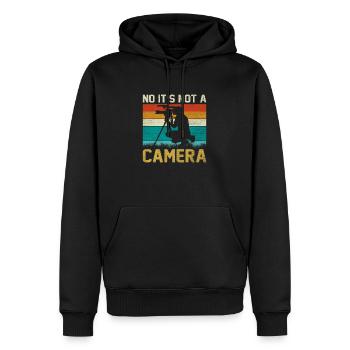 No it´s not a Camera - Männer Premium Bio Hoodie - Schwarz - Vorne - Nico (187cm)