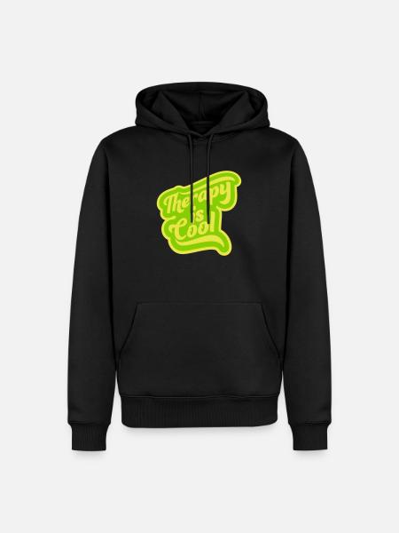 therapy is cool Quote - Men’s Premium Organic Hoodie - black