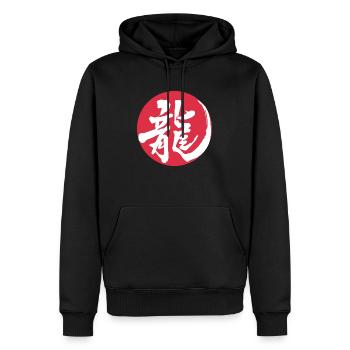 ZEN KANJI RYU - Männer Premium Bio Hoodie - Schwarz - Vorne - Nico (187cm)