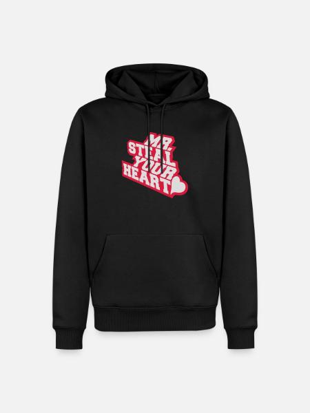 mr steal your heart - Men’s Premium Organic Hoodie - black